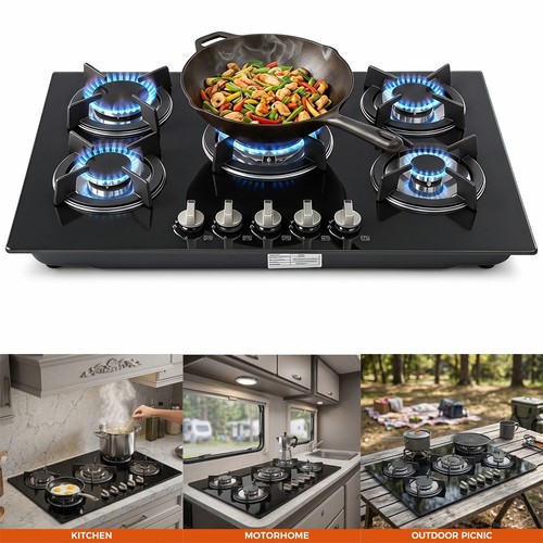 Gas hob 77cm - hob, burner