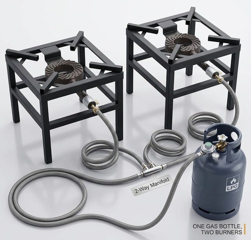 Long leg cast iron gas - leg, burner