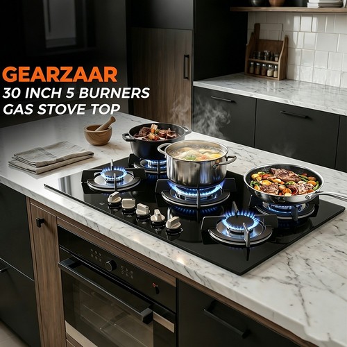 Gas hob 77cm burner ring - hob,