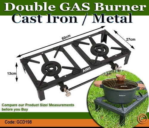 Lpg double burner bbq portable - double,