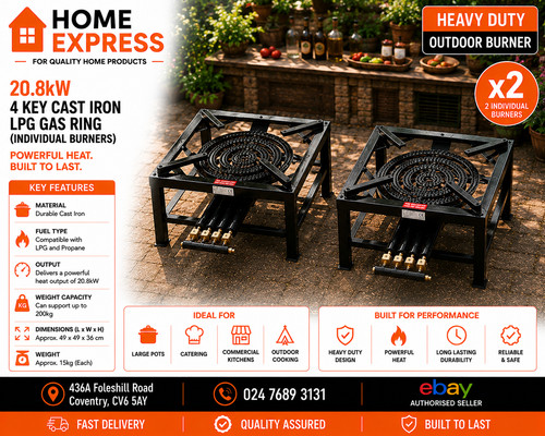 8kw key cast iron lpg - 2x, 20.8kw