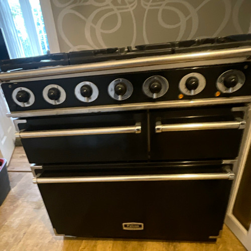 Falcon black freestanding - black, gas