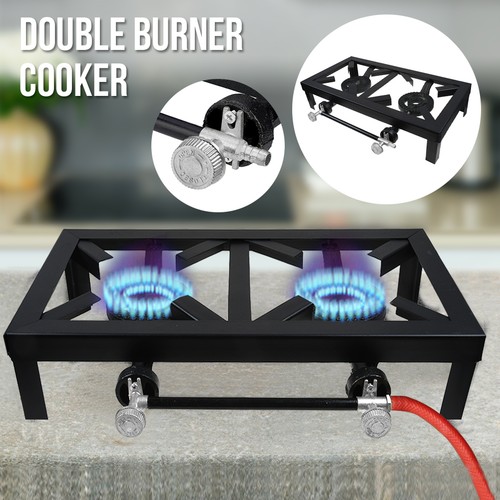 Cast iron double burner - iron,