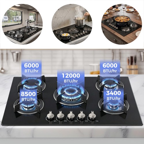Gas hob 77cm burner - hob,